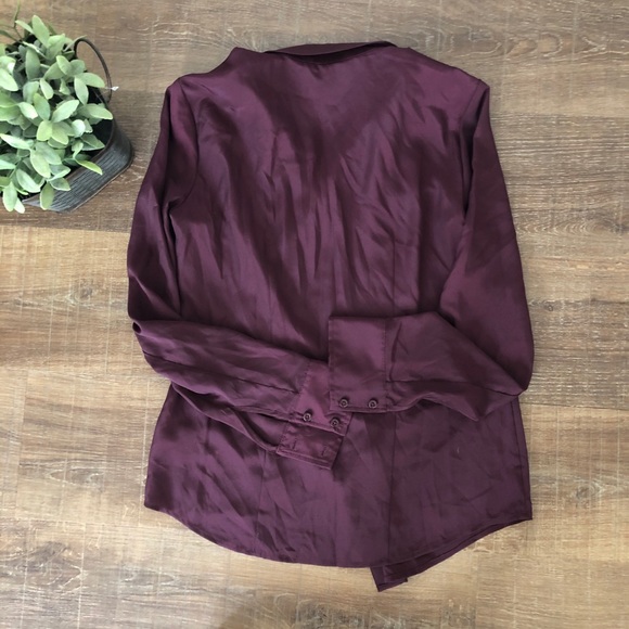 NWT Brooks Brothers Pintucked Bib Burgundy Blouse - Picture 4 of 4